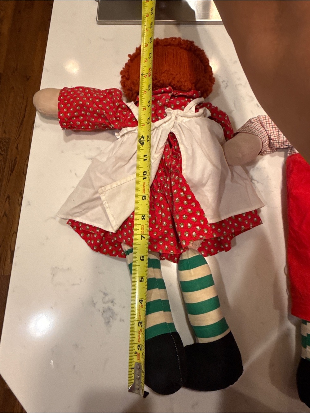 Vintage Raggedy Ann & Andy Style Handmade Cloth Dolls Country Farmhouse Decor - Picture 14 of 16
